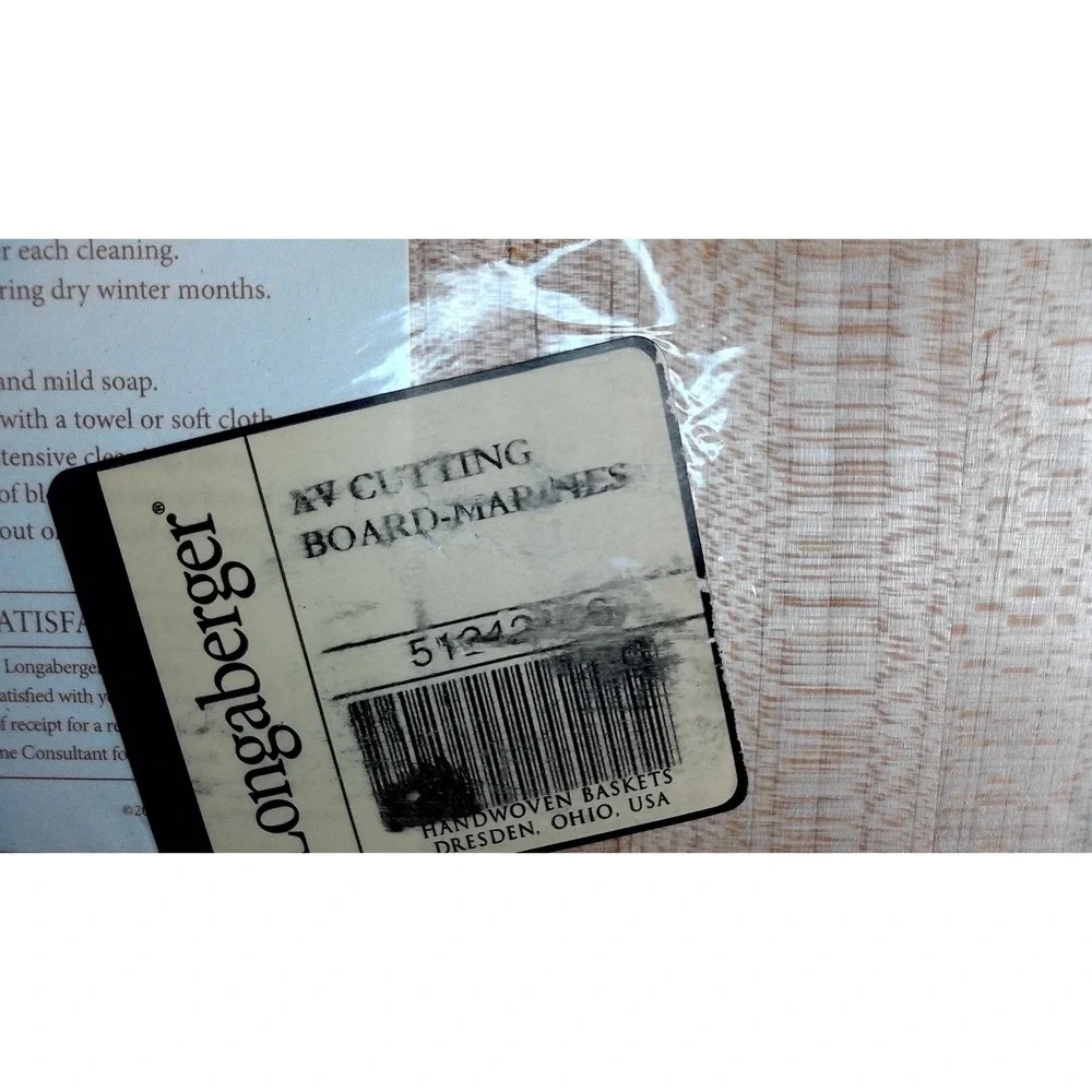 Longaberger American Valor‎ Marines Woodcrafts Cutting Board - 100% Maple - NEW